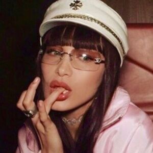 y2k pink ombre chanel glasses